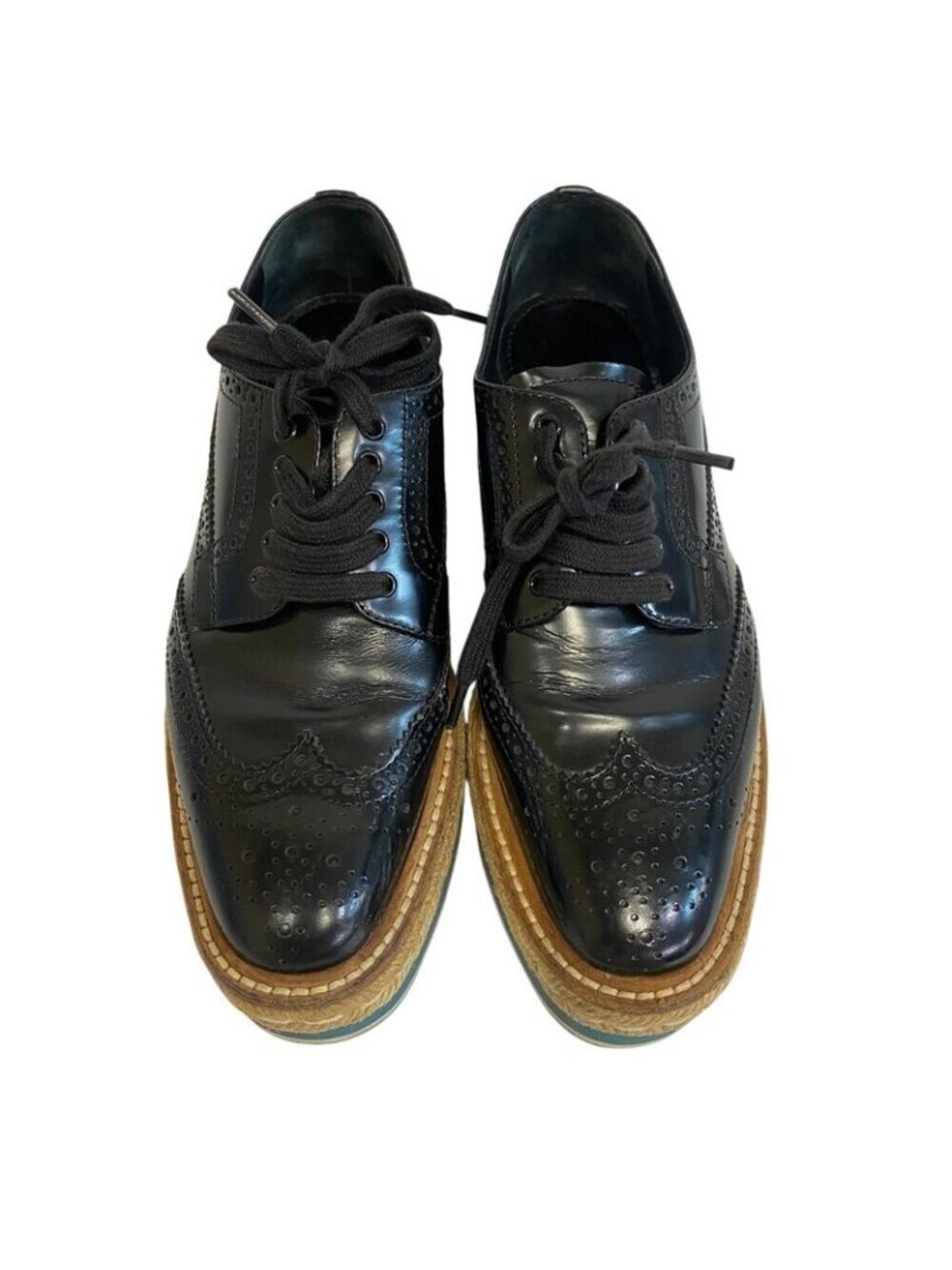 ★SOLD★ Prada Wingtip Loafers Black - Picture 2 of 8
